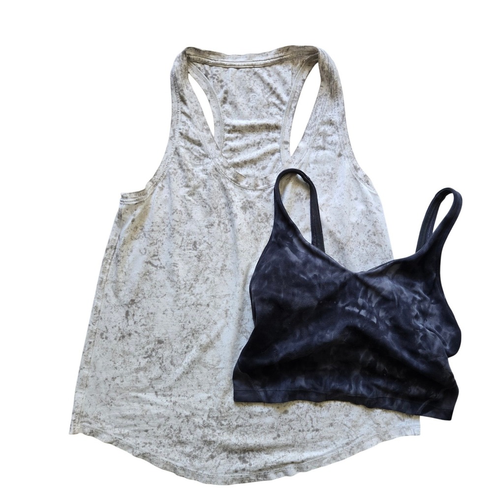 Lululemon Bundle Size 4 Small Mineral Wash Tank & Sports Bra Tie Dye
